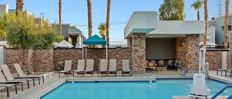 A heated pool