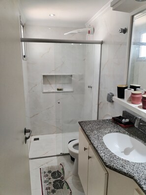 Towels, soap, toilet paper