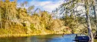 Get away on the river with fire pit and Hot Tub