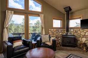 Smart-tv och eldstad