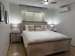 2 bedrooms, in-room safe, iron/ironing board, travel cot
