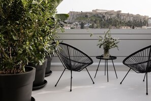 Suite Exclusive, balcon, vue ville | Terrasse/Patio