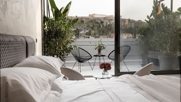 Suite Exclusive, balcon, vue ville | Coin séjour