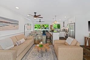 Smart TV, books, offices - Sugar Cottage by Alekona Kauai: Cute 2BR w AC, includes pool/pickleball access, close to beaches (Koloa)