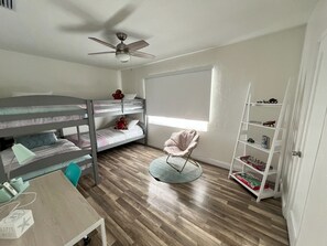 3 bedrooms, iron/ironing board, travel crib, free WiFi