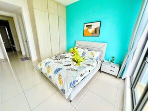 2 slaapkamers, een strijkplank/strijkijzer, wifi, beddengoed