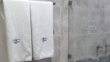 Suite exclusiva | Baño | Secador de pelo y toallas