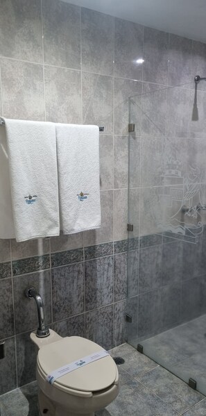 Exclusive Suite | Bathroom | Hair dryer, towels - Hotel Niagara carretera Dgo-Mazatlan (Durango)