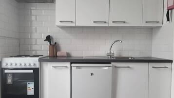 Fridge, oven, stovetop