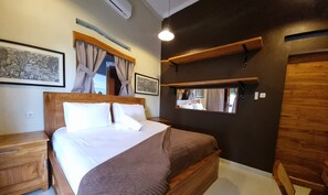 1 غرفة نوم ومكتب وواي فاي وملاءات أسرّة