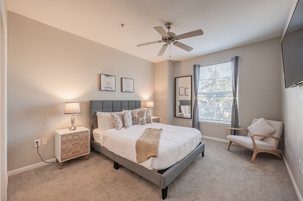 2 bedrooms, desk, iron/ironing board, free WiFi