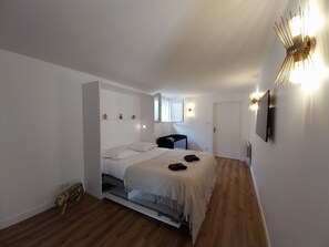 1 bedroom, iron/ironing board, travel crib, free WiFi