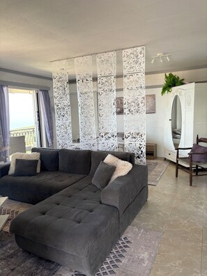 Älytelevisio, takka, kirjoja, stereot