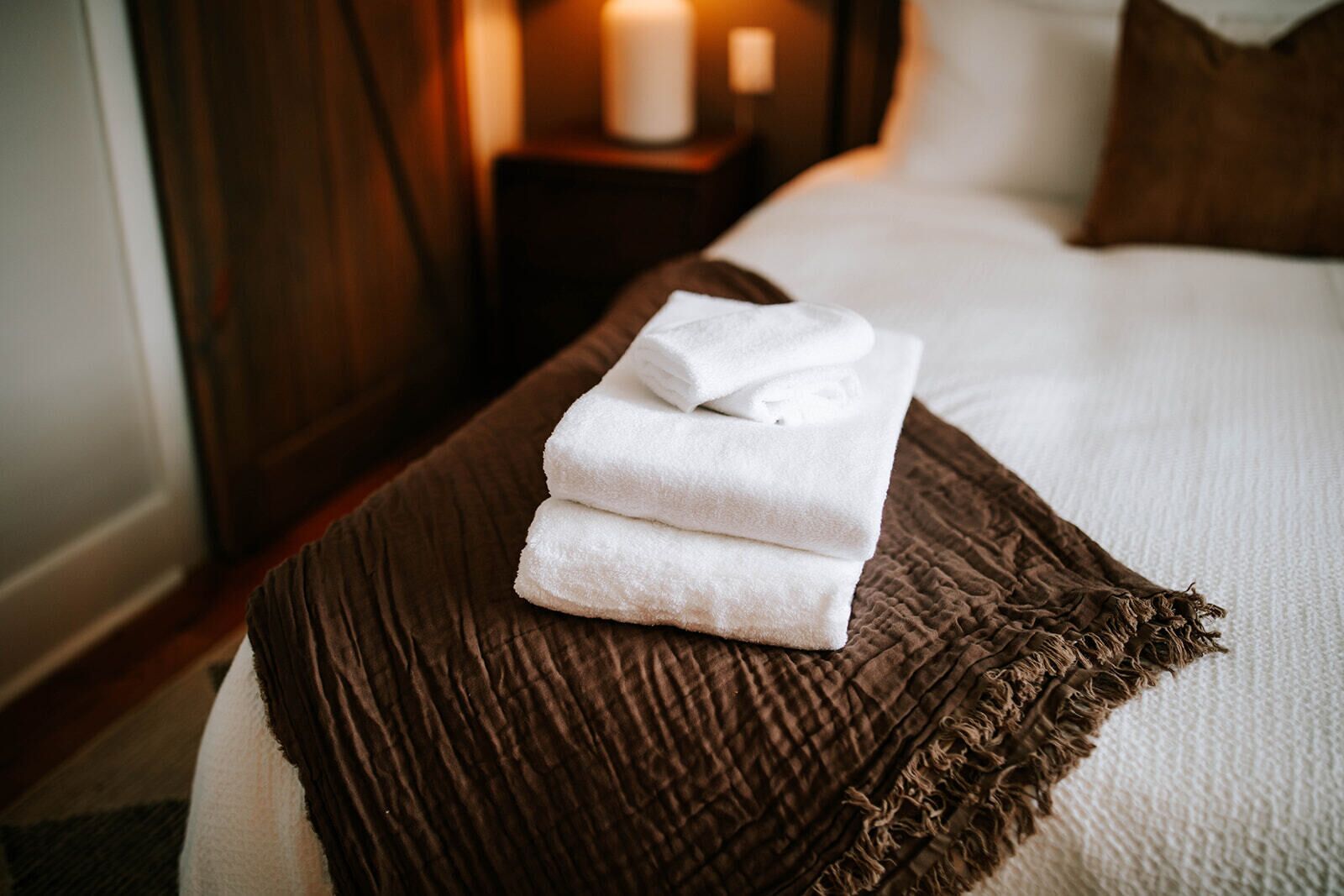 Wrap yourself in luxury! We provide plush towels for your comfort and convenience, ensuring a cozy stay.