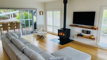 Télévision, cheminée