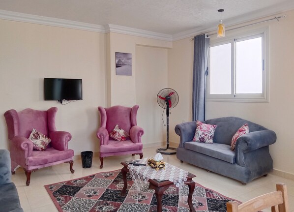 TV - New and quiet Giza apartment 5mn tuk tuk from the pyramids (Al Haram Giza Governorate)