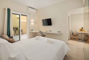 Comfort Apartment | 1 bedroom, desk, soundproofing, iron/ironing board - Yard Studio by Corfuescapes  (Corfu)