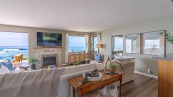 TV, fireplace, offices