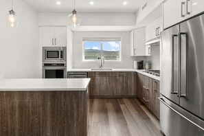 Kühlschrank, Mikrowelle, Herdplatte, Geschirrspüler