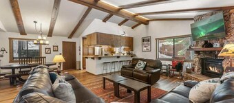 Pet-Friendly Tahoe Stay, Forest Views and Gas Fireplace