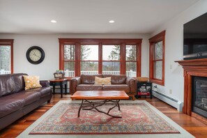 Télévision, cheminée, jeux vidéo, espaces bureaux