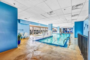 Indoor pool - XPLORIE ACTIVITIES & LINENS INCLUDED*! Direct oceanfront 2BR/den Plaza condo. Indoor/outdoor pools. (Ocean City)