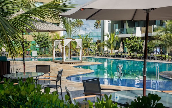 Comfort Studio | Pool | 8 indoor pools, open 8:00 AM to 10:00 PM, pool umbrellas, sun loungers - Mana Beach Experience Confort Térreo (Ipojuca)