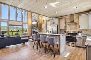 Cabin, 4 Bedrooms | Private kitchen | Fridge, oven, coffee/tea maker, toaster - Peaceful Pastures 4 Bedroom Cabin by RedAwning (Sevierville)