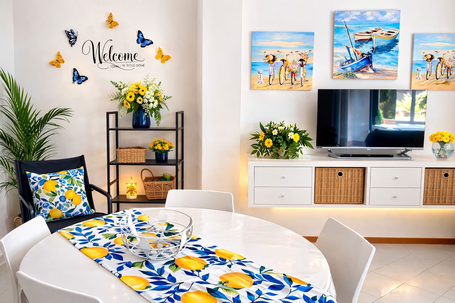 Apartment, Garden View | Living area | 26-inch Smart TV with digital channels