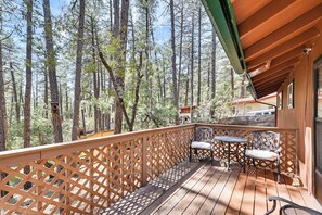 House (3 Bedrooms) | Interior - Forest Views & Fire Pit: Cozy Pine Cabin (Pine)