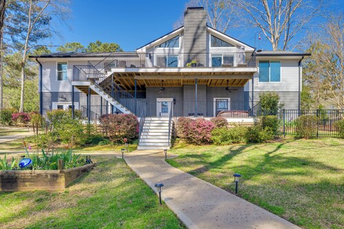 Lakefront Lake Oconee Home: Boat Dock + Hot Tub