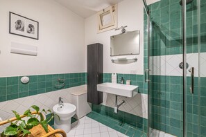 Dusche, Haartrockner, Handtücher