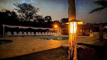 Indoor pool, 3 outdoor pools, open 8:00 AM to 6:30 PM, pool loungers