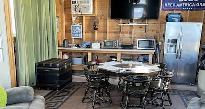 Boat parking and electric hook up, Lake and beach access, hiking trails.