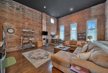 Large open living room to cozy up and watch a movie with the weather doesn't cooperate