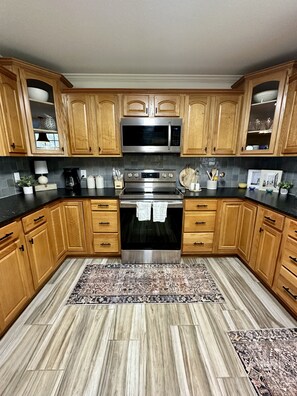 Microwave, oven, stovetop, dishwasher