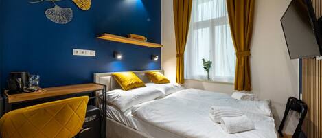 Desk, iron/ironing board, free WiFi, bed sheets