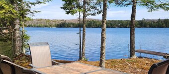 Cabin with private peninsula on Presque Isle Chain of Lakes!