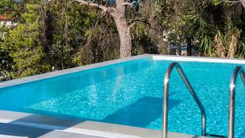 2 outdoor pools, open 8:00 AM to 9:30 PM, pool loungers