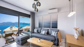 Comfort Apartment | Living area | 43-inch Smart TV with digital channels, streaming services