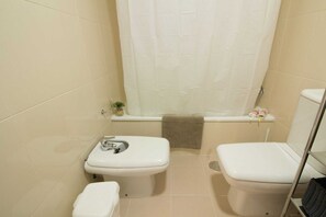 Ducha, secador de pelo y toallas