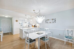 Dining - Sunshine & Seashells | 2BR Oceanfront Haven w/ Private Balcony & Heated Pool 🏖️ (Cape Canaveral)