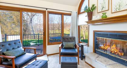 Creekwood Pines | 2 Kings + Private Baths | 12th Fairway · Fireplace · Deck