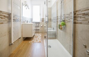 Shower, hair dryer