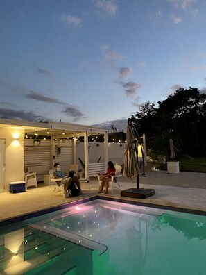 A heated pool