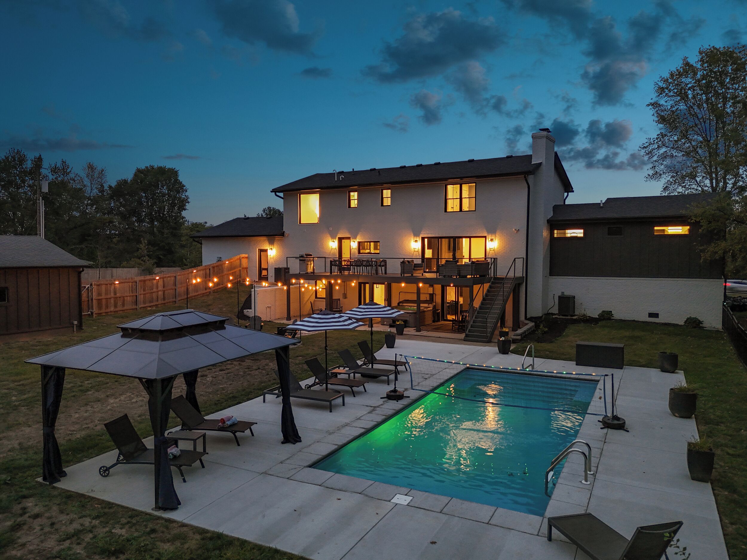 Piscine extérieure, piscine chauffée