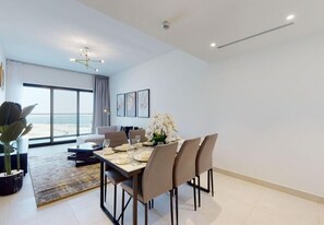 In-room dining - Luxury 3BR Designer Retreat with Parking (Dubai)