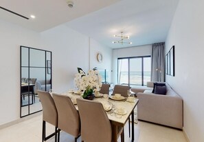 Dining - Luxury 3BR Designer Retreat with Parking (Dubai)