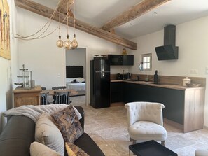 TV, books - Petit Mazet Avec Extérieur, Climatisation (Cheval-Blanc)