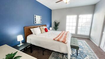 2 bedrooms, iron/ironing board, WiFi, bed sheets